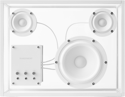 Transparent Speaker Trådlös Stereohögtalare Vit