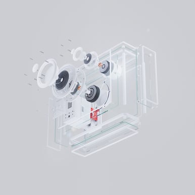 Transparent Speaker Trådlös Stereohögtalare Vit
