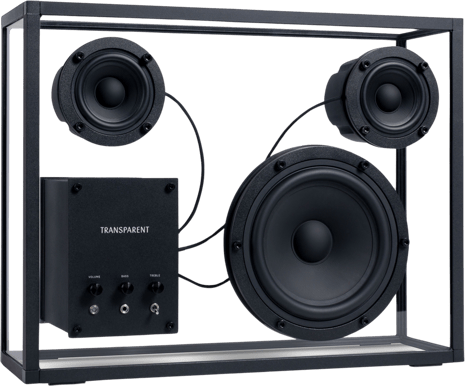 Transparent Speaker Trådlös Stereohögtalare Svart