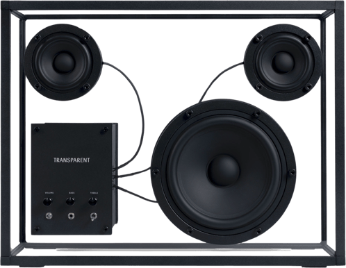 Transparent Speaker Trådlös Stereohögtalare Svart
