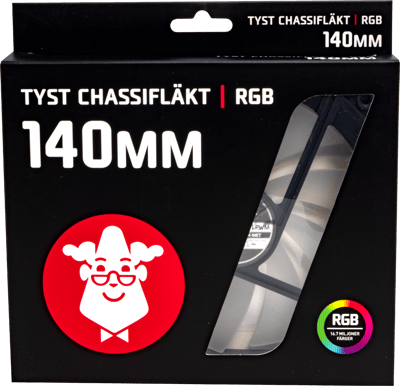 Inet Tyst Chassifläkt 140mm RGB v1