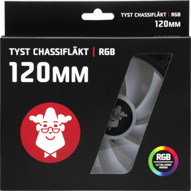 Inet Tyst Chassifläkt 120mm RGB