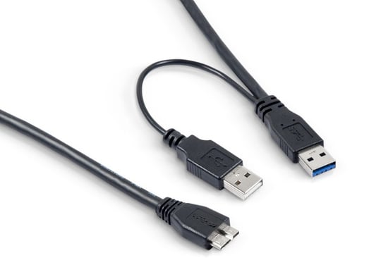 LaCie USB-Y kabel Micro B till 2 x USB A