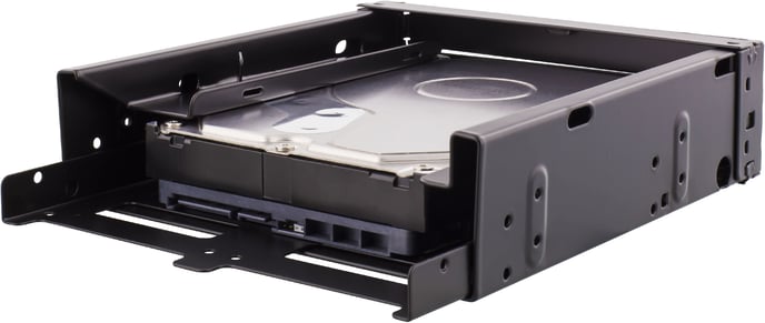 Adapterkit 2.5" och 3.5" i 5,25"-plats, svart