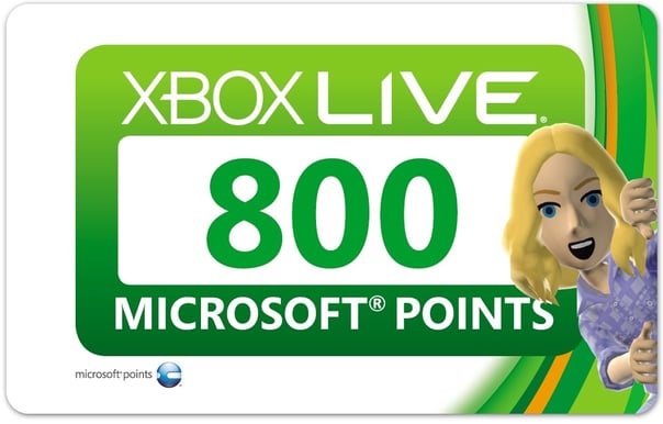 Xbox 360 Live Points 800 points