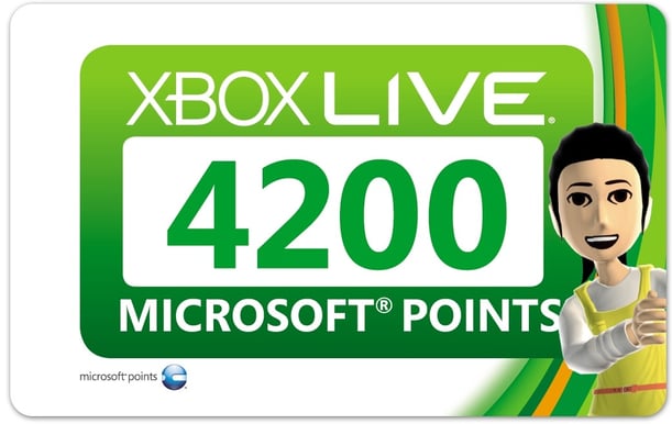 Xbox 360 Live Points 4200 points