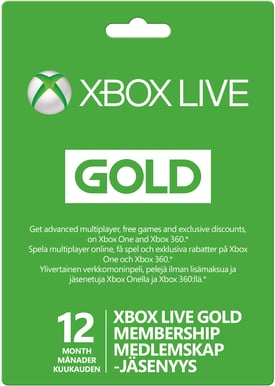 Microsoft - Xbox Live Guldkort i 12 månader