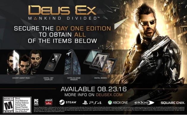 Deus Ex: Mankind Divided (Day One Edition) - Xbox One
