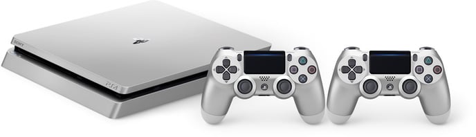 Sony PS4 Playstation 4 Slim Silver 500GB + Dualshock 4