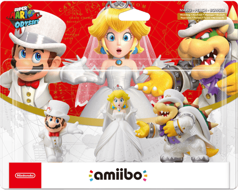 amiibo Mario Odyssey Pack (Mario + Peach + Bowser Wedding)