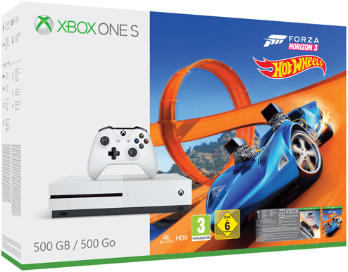 Microsoft Xbox One S 500GB + Hot Wheels + Forza Horizon 3