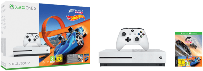 Microsoft Xbox One S 500GB + Hot Wheels + Forza Horizon 3