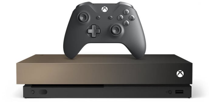 Microsoft Xbox One X, 1TB, Gold Rush Special Edition (Battlefield V)