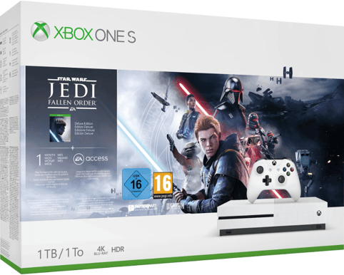 Microsoft Xbox One S 1TB Star Wars Fallen Jedi Order Bundle