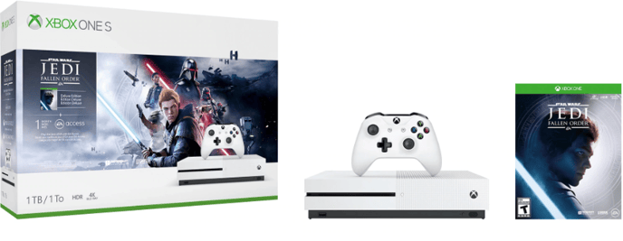 Microsoft Xbox One S 1TB Star Wars Fallen Jedi Order Bundle