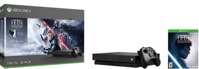 Microsoft Xbox One X 1TB Star Wars Fallen Jedi Order Bundle