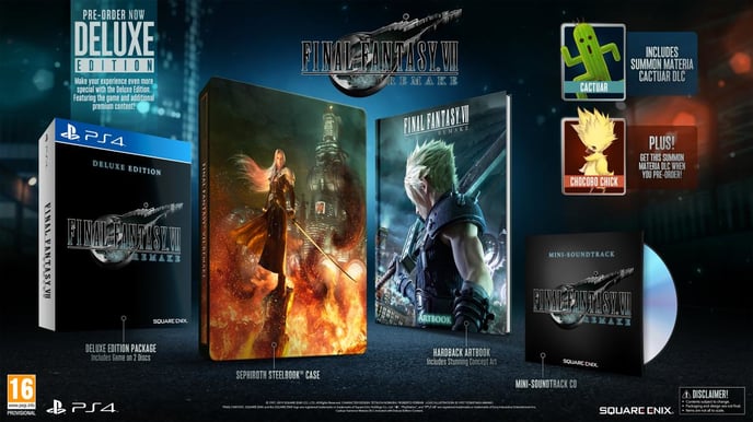 Final Fantasy VII Remake Deluxe Edition - PS4