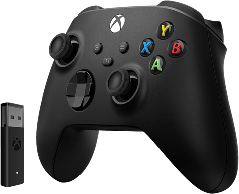 Microsoft Xbox Series X Wireless Controller + Wireless Adapter for Windows 10