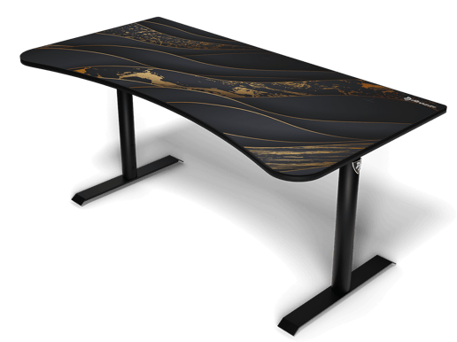 Arozzi Arena Gaming Desk Black Gold