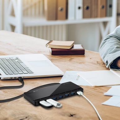 TP-Link USB 3.0-adapter 7 portar Svart