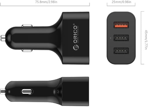 Orico USB-billaddare Quick Charge 3.0