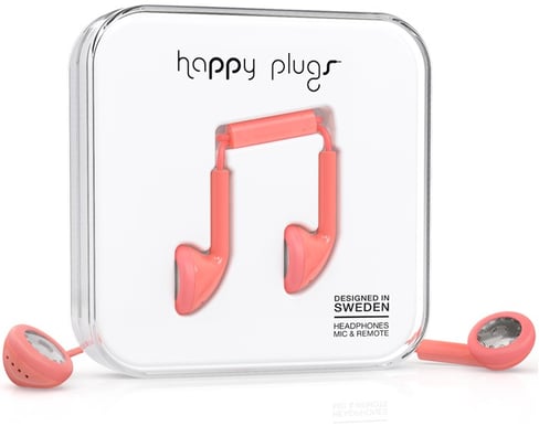 Happy Plugs Earbud Coral