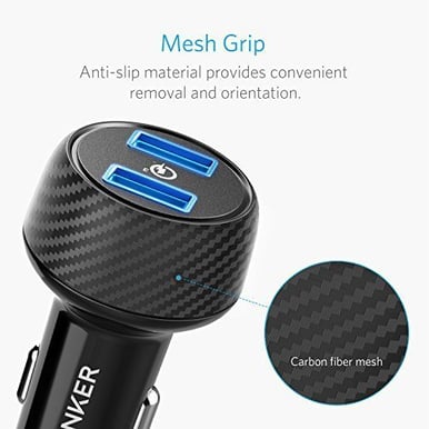 Anker PowerDrive Speed 2 Quick Charge 3.0 Svart