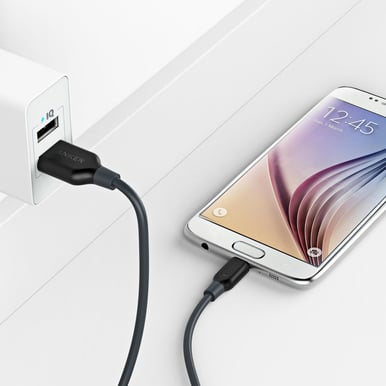 Anker PowerLine microUSB-kabel Svart 1,8m