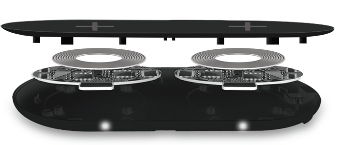 Puro Dual Qi Charger 20W Svart