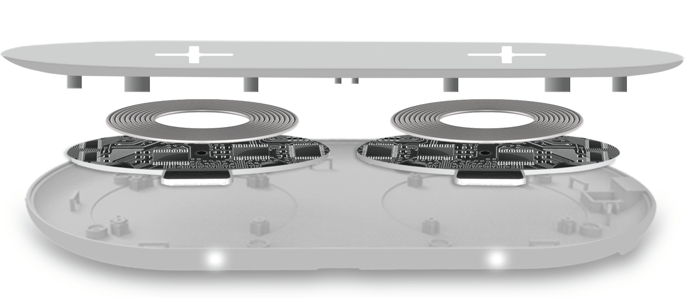 Puro Dual Qi Charger 20W Vit