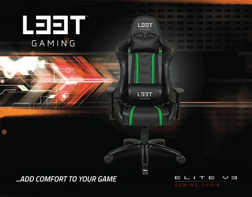 L33T Elite V3 Svart/Grön