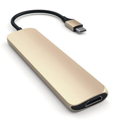 Satechi Slim USB-C MultiPort Adapter 4K HDMI, Guld