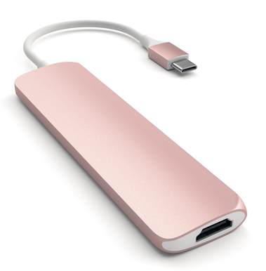 Satechi Slim USB-C MultiPort Adapter 4K HDMI, Roséguld