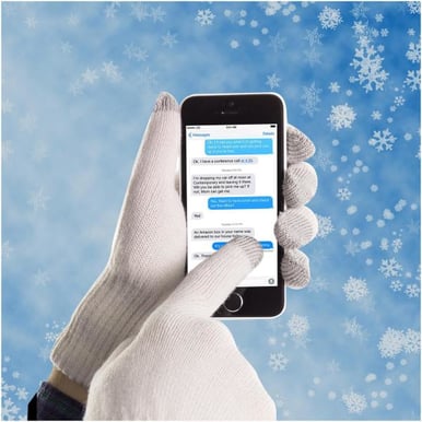 Celly Touch Winter Gloves Universal Vit/grå