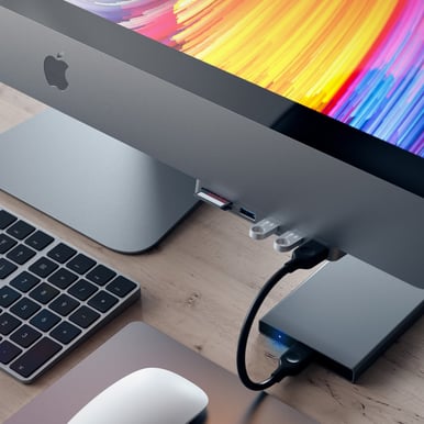 Satechi USB-C-adapter Pro för iMac 6 portar Rymdgrå