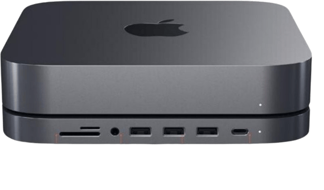 Satechi USB-C-adapter för Mac Mini 7 portar Rymdgrå