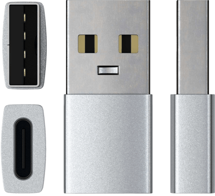 Satechi Adapter USB-A till USB-C Silver