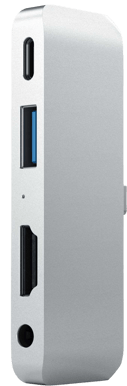 Satechi USB-C Dockningsstation (Ipad Pro) 4 portar 18 W Silver