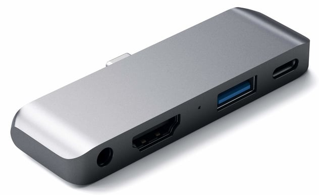 Satechi USB-C Dockningsstation (Ipad Pro) 4 portar 18 W Rymdgrå