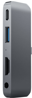 Satechi USB-C Dockningsstation (Ipad Pro) 4 portar 18 W Rymdgrå