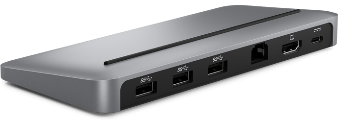 Brydge Stone II USB-C Dockningsstation Thunderbolt 3 7 portar Rymdgrå