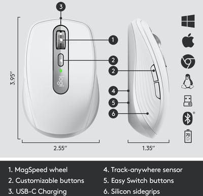 Logitech MX Anywhere 3 Silver