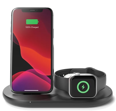 Belkin Trådlös 3-i-1-laddare 7.5 W Svart