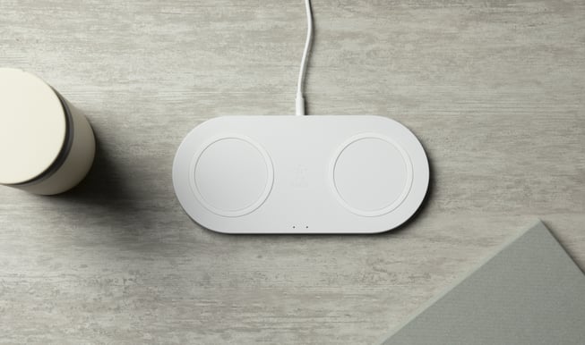 Belkin Trådlös 2-i-1-laddare 10 W Vit