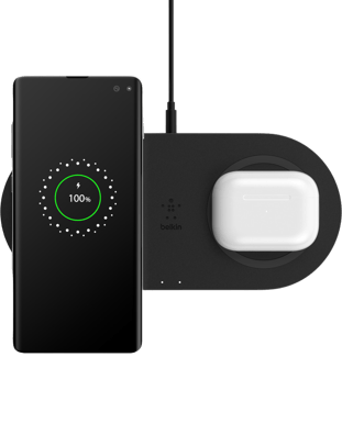 Belkin Trådlös 2-i-1-laddare 10 W Svart