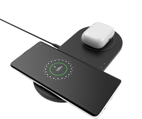 Belkin Trådlös 2-i-1-laddare 10 W Svart