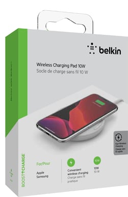 Belkin Qi Trådlös laddplatta 10 W Vit