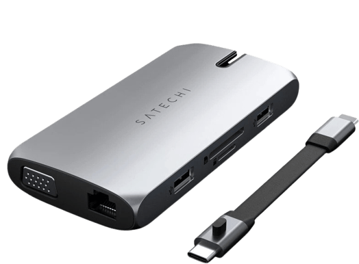 Satechi USB-C Dockningsstation On-the-Go 9 portar 100 W