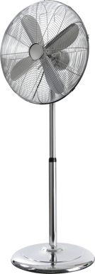 Nordic Home Golvfläkt i metall 450 mm Krom