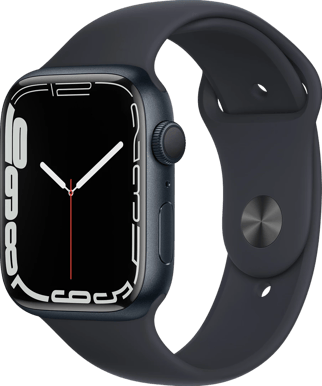 Apple Watch Series 7 (45mm) Aluminium Midnatt Sport